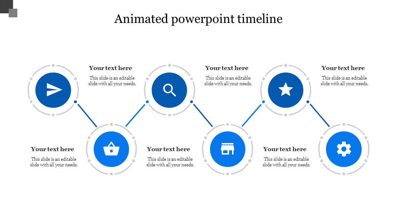 animated powerpoint timeline-Blue